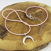 Украшения handmade. Livemaster - original item Moonlight pendant on a pink cord. Handmade.