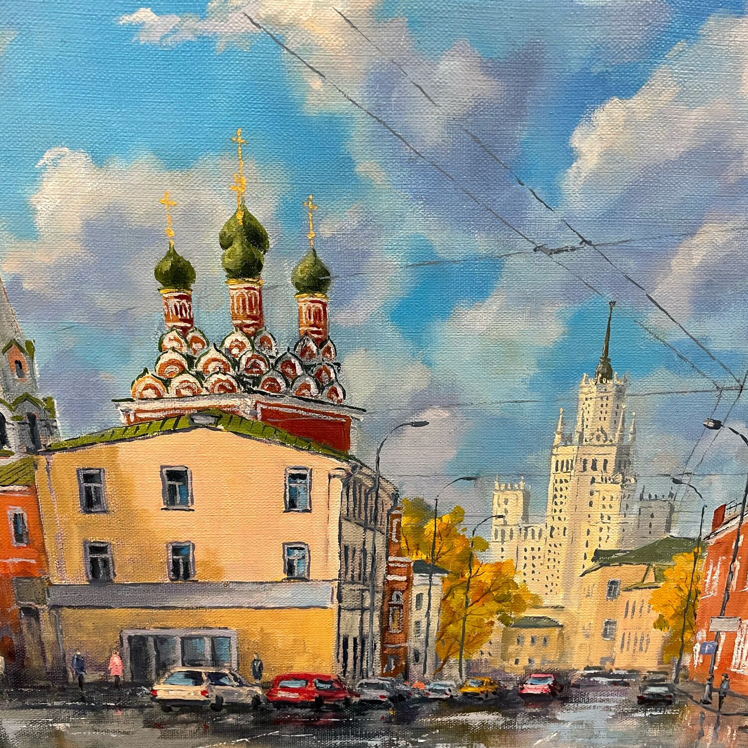 Улица Варварка и храмы на картинах московских художников