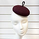 Pill hat with pimple. The color of the wine. Hats1. Exclusive HATS. LANA ANISIMOVA.. Online shopping on My Livemaster.  Фото №2