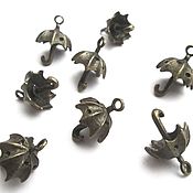 Материалы для творчества handmade. Livemaster - original item Bronze Umbrella pendant 28951235 metal accessories for jewelry. Handmade.