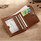 Leather wallet female and male Hypatius brown / Handmade. Wallets. EZCASE - Leather Design Studio. My Livemaster. Фото №5