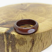 Украшения handmade. Livemaster - original item 17.5 r-r Ring white-brown agate (bka1755). Handmade.