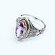Silver ring with amethyst Marquise of the East, Ring, Sevastopol,  Фото №1