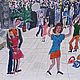 Графика акрил наивное искусство смешанная техника котик собаки рисунок. Картины. Художник Круглова Людмила (KruglovaLuda). Ярмарка Мастеров.  Фото №8