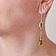 Order Long earrings with green droplets in 24K gold. Aliento-jewerly (alientojewelry). Livemaster. . Earrings Фото №3