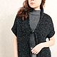 Жилет из шерсти женский вязаный чёрный  цвет в крапинку. Жилеты. AccessoriesWool мягко и комфортно. Ярмарка Мастеров.  Фото №5