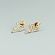 Snake Earrings (Snake) | Gold-plated silver | Geometry Collection, Stud earrings, Moscow,  Фото №1