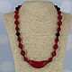 Order Necklace made of howlite and shungite stones ' Red and black'. Magic box. Livemaster. . Necklace Фото №3
