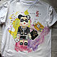 Bearbrick Coco Chanel hand-painted t-shirt. T-shirts. Koler-art handpainted wear. Online shopping on My Livemaster.  Фото №2