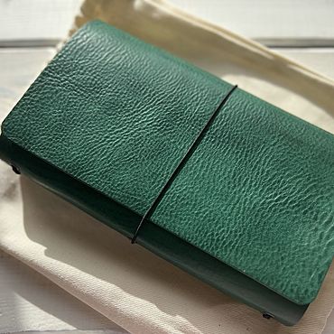 Канцелярские товары ручной работы. Ярмарка Мастеров - ручная работа Кожаный блокнот со сменными тетрадями. Handmade.