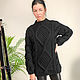 Black women's sweater with diamonds. Sweaters. SHAPAR - knitting clothes. Online shopping on My Livemaster.  Фото №2