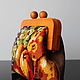 Handbag with vintage embroidery on wooden clasp. Clasp Bag. Olga'SLuxuryCreation. My Livemaster. Фото №4
