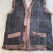 Мужская одежда handmade. Livemaster - original item Copy of Copy of Copy of Men`s vests made of sheepskin(Mouton). Handmade.