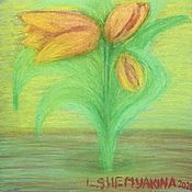 Картины и панно handmade. Livemaster - original item Painting tulips with dry pastel 