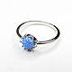Order Opal Silver Ring, Opal Blue Silver ring. Irina Moro. Livemaster. . Rings Фото №3