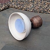 Для дома и интерьера handmade. Livemaster - original item Small ceramic ceiling lamp (white-brown). Handmade.