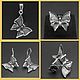 Silver Butterfly Set. Silver 925 sample, Jewelry Sets, Turin,  Фото №1