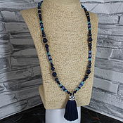 Украшения handmade. Livemaster - original item Beads with a silk brush 