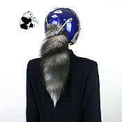 Материалы для творчества handmade. Livemaster - original item Fluffy tail of the Finnish black-browed Fox. Tail on helmet №16. Handmade.