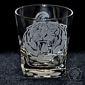 Посуда handmade. Livemaster - original item Tiger. A glass of whiskey. Handmade.