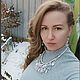 Колье из голубого агата,хрусталя и жемчуга "Крылья ангела". Колье. KSENIA BERYL. Ярмарка Мастеров.  Фото №5