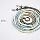 Order Thin belt rope made of beads with pyrite Golden blue. gershman. Livemaster. . Belt Фото №3