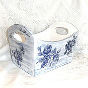 Для дома и интерьера handmade. Livemaster - original item Box storage Blue roses. Handmade.