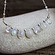 Silver mini necklace with moonstone 'moonlight' 925, Rings, Yaroslavl,  Фото №1