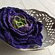 Order Rose purple wool brooch. florawool (florawool). Livemaster. . Brooches Фото №3