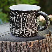 Посуда handmade. Livemaster - original item A mug with fish for good luck. Handmade.
