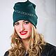 Заказать Шапка "Изумруд". KUDESNITSA Designer Accessories. Ярмарка Мастеров. . Шапки Фото №3