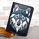 Wolf Leather Passport Cover, Leather Passport Holder. Passport cover. Made In Rainbow. Online shopping on My Livemaster.  Фото №2