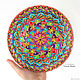 'Kaleidoscope' plate decorative hand painting. Plates. Art by Tanya Shest. My Livemaster. Фото №5