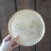 Посуда handmade. Livemaster - original item Plate Leaves 20cm. Handmade.