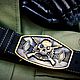 Leather belt with molded buckle 'Grim Reaper'. Straps. Leather product G.M.G.. Online shopping on My Livemaster.  Фото №2