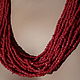 Beads CORAL RED coral coral necklace namysto INDIA 1960. Vintage necklace. From USSR. Online shopping on My Livemaster.  Фото №2