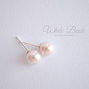 Украшения handmade. Livemaster - original item Stud earrings silver, natural pink pearls. Handmade.