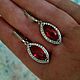 Серьги: Гранат розовый. Серьги классические. Светлана Silver&Jewel. Ярмарка Мастеров.  Фото №5