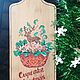 Разделочная доска "Рождественский кекс", Утварь, Москва,  Фото №1