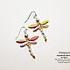 Earrings from beads 'Dragonflies mix'. Earrings. -TEREMOK-. Online shopping on My Livemaster.  Фото №2