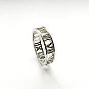 Украшения handmade. Livemaster - original item Silver Ring with Roman numerals, Tiffany (K6) Tiffany. Handmade.