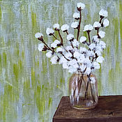 Картина маслом Натюрморт с подсолнухами Цветы