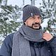 Шапка двойная НОРИС, снуд на молнии ДЕРИЛ темно-серый. Комплекты головных уборов. Вязаный кэжуал  UNIC Ирина. Ярмарка Мастеров.  Фото №11