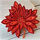 Brooch in the technique of kanzashi Maple leaf, Brooches, Chernogolovka,  Фото №1