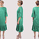 The dress is green with ruffles flounces on the sleeves and at the bottom. Dresses. Yana Levashova Fashion. My Livemaster. Фото №5