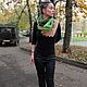 Шаль-шарф-бактус с переходом цвета, градиент. Шали. Dogma. Интернет-магазин Ярмарка Мастеров.  Фото №2