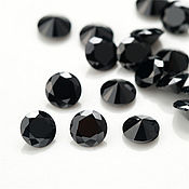 Материалы для творчества handmade. Livemaster - original item Cubic zirconia 4 mm black, 10 pieces, art.8-21. Handmade.