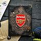 Polymer clay journal, handmade diary for Arsenal fans, football book, Notebooks, Novosibirsk,  Фото №1