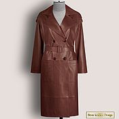 Одежда handmade. Livemaster - original item Sofia raincoat made of genuine leather/suede (any color). Handmade.
