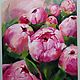 Oil painting Peonies (pink green flowers). Pictures. Pastelena. My Livemaster. Фото №6